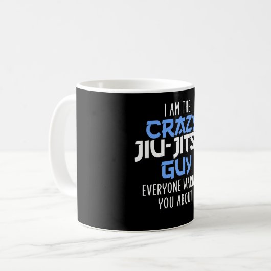 verrückter Jiu-Jitsu-Typ Kaffeetasse (Vorderseite Links)
