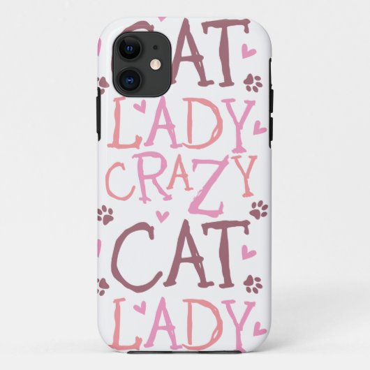 Verrückter Katzen-Dame (weißer) iPhone 5 Case-Mate iPhone Hülle (Rückseite)