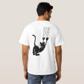 Verrückter Katzen-T - Shirt (Schwarz voll)