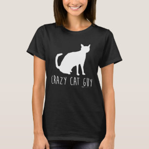 Verrückter Katzenmann   Besitzer Meme Wort T-Shirt