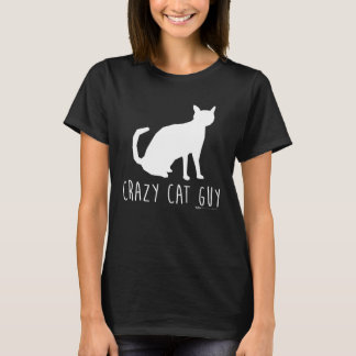 Verrückter Katzenmann Besitzer Meme Wort T-Shirt