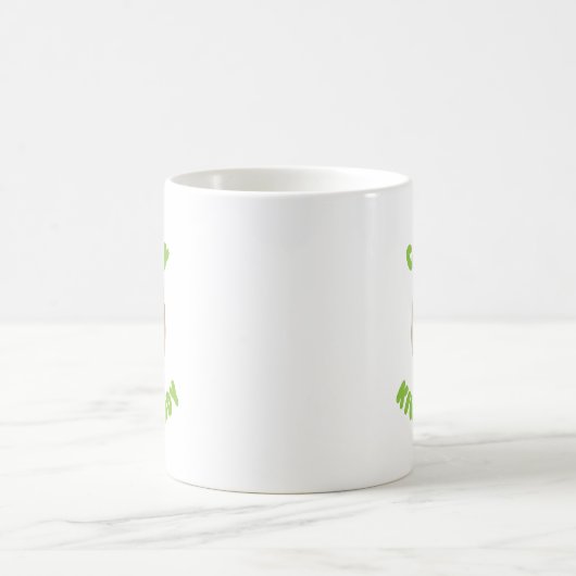 verrückter Kiwidamenkreis Kaffeetasse (Mittel)