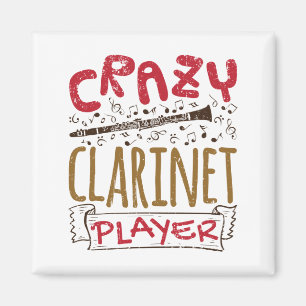 Verrückter Klarinettenspieler Klarinettist Magnet