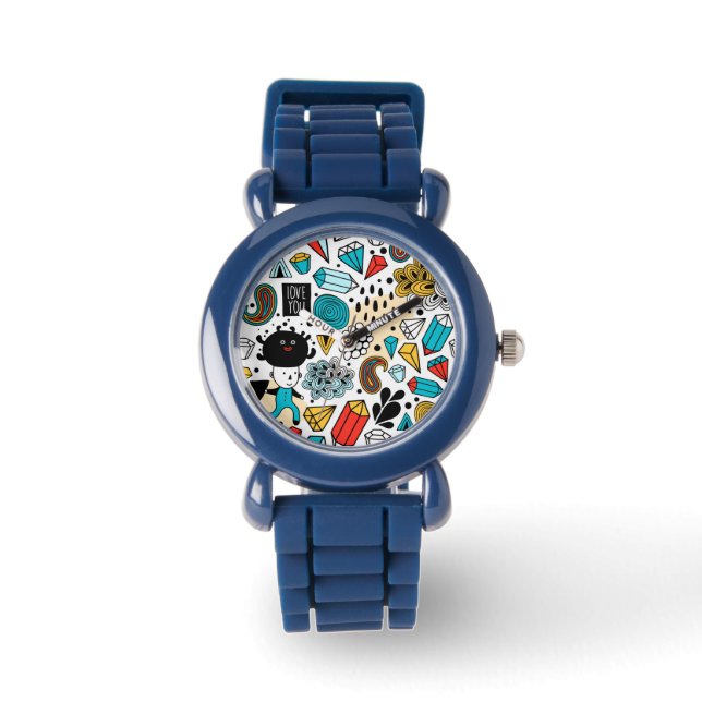 verrückter Kopf Armbanduhr (Vorderseite)