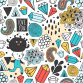 verrückter Kopf Aufkleber (Vorderseite)