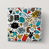 verrückter Kopf Button (Vorderseite)