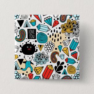 verrückter Kopf Button