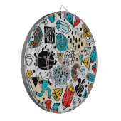 verrückter Kopf Dartscheibe (Vorderseite Links)