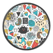 verrückter Kopf Eishockey Puck (Vorderseite)