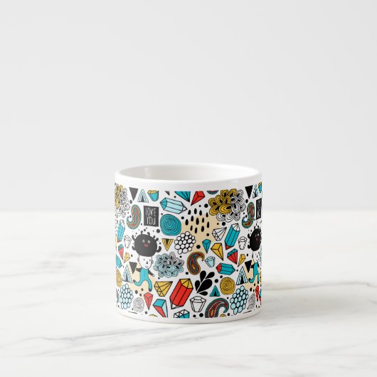 verrückter Kopf Espressotasse (Vorderseite)