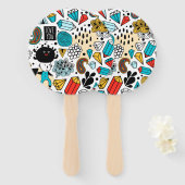 verrückter Kopf Fächer (Vorne und Hinten)