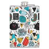 verrückter Kopf Flachmann (Rückseite)