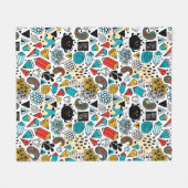 verrückter Kopf Fleecedecke (Vorderseite (Horizontal))