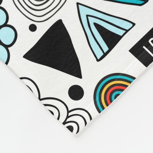 verrückter Kopf Fleecedecke (Ecke)