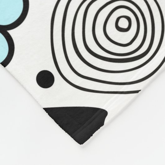 verrückter Kopf Fleecedecke (Ecke)