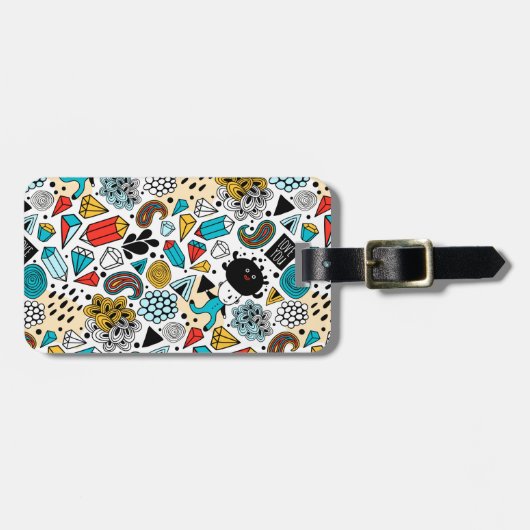 verrückter Kopf Gepäckanhänger (Vorderseite horizontal)