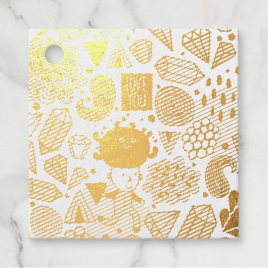 verrückter Kopf Geschenkanhänger (Vorderseite)