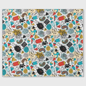 verrückter Kopf Geschenkpapier (Flach)