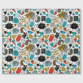 verrückter Kopf Geschenkpapier (Flach)