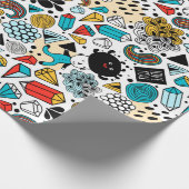 verrückter Kopf Geschenkpapier (Ecke)