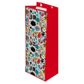 verrückter Kopf Geschenktüte Für Weinflaschen (Rückseite Schrägansicht)