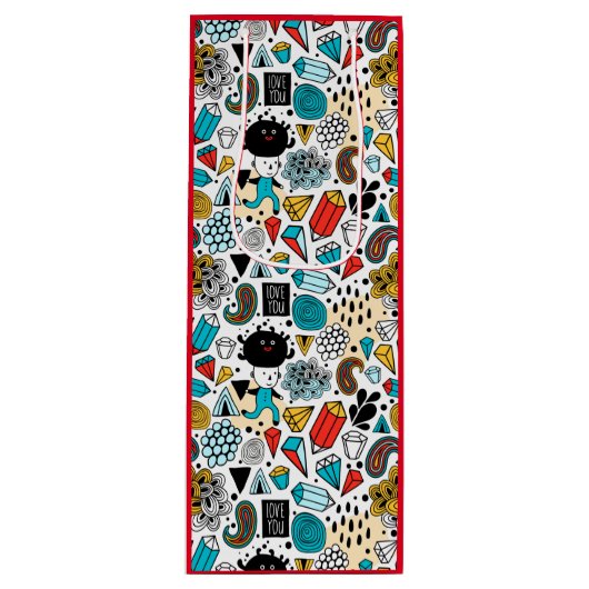 verrückter Kopf Geschenktüte Für Weinflaschen (Vorderseite)