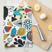 verrückter Kopf Geschirrtuch (Viertel Falte)