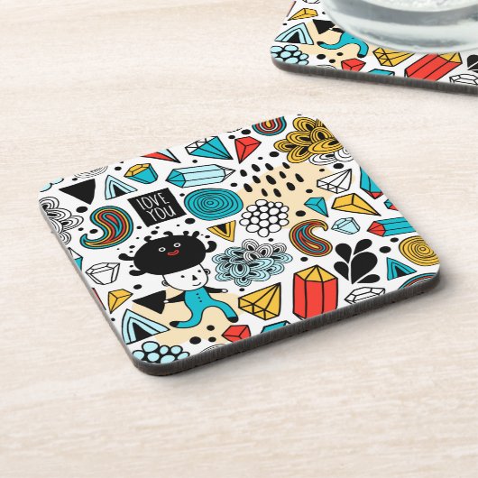 verrückter Kopf Getränkeuntersetzer (Linke Seite)