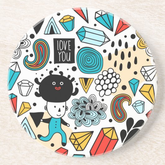 verrückter Kopf Getränkeuntersetzer (Vorne)