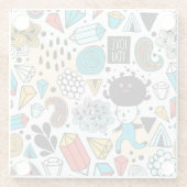 verrückter Kopf Glasuntersetzer (Rückseite)