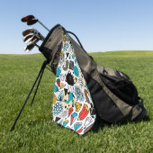 verrückter Kopf Golfhandtuch (Gras)