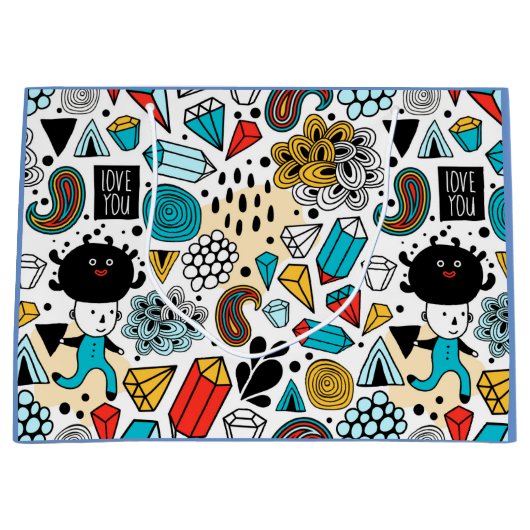 verrückter Kopf Große Geschenktüte (Vorderseite)