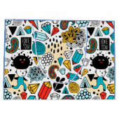 verrückter Kopf Große Geschenktüte (Rückseite)