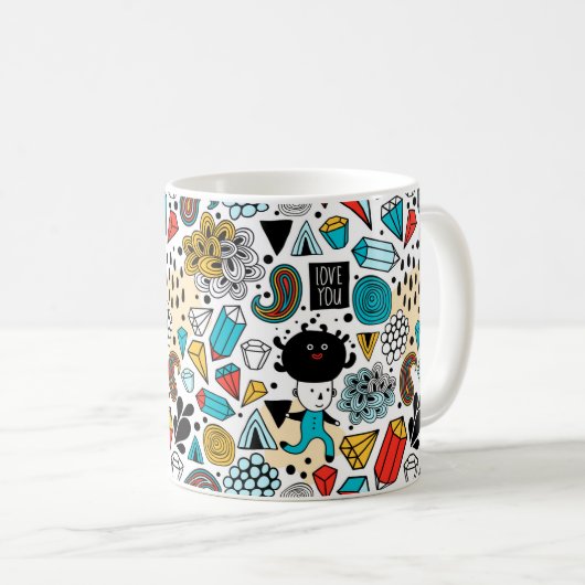 verrückter Kopf Kaffeetasse (VorderseiteRechts)