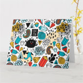 verrückter Kopf Karte (Gelbe Blume)