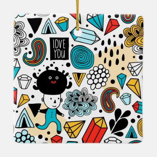 verrückter Kopf Keramikornament (Rückseite)