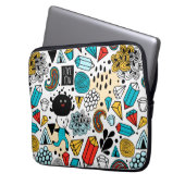 verrückter Kopf Laptopschutzhülle (Vorderseite Links)