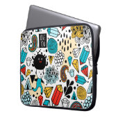 verrückter Kopf Laptopschutzhülle (Vorderseite Links)