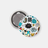 verrückter Kopf Magnet (Vorderseite/Rückseite)