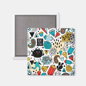 verrückter Kopf Magnet (Vorderseite/Rückseite)