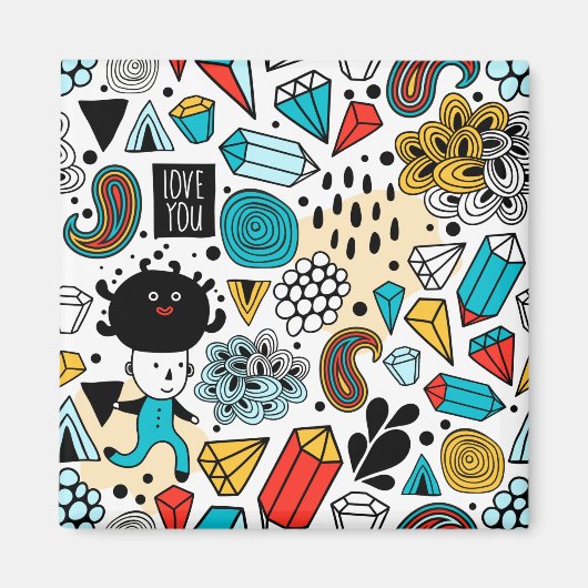 verrückter Kopf Magnet (Vorne)