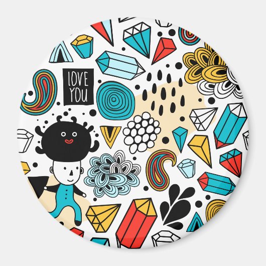 verrückter Kopf Magnet (Vorne)