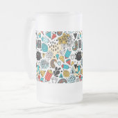 verrückter Kopf Mattglas Bierglas (Vorderseite Links)