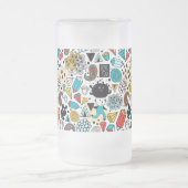 verrückter Kopf Mattglas Bierglas (Mittel)