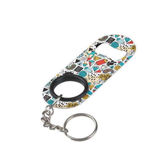 verrückter Kopf Mini Flaschenöffner (Rückseite Schrägansicht)