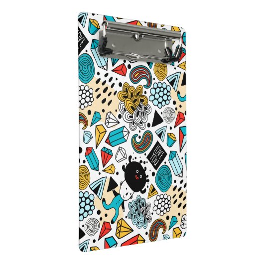 verrückter Kopf Mini Klemmbrett (Schrägansicht)