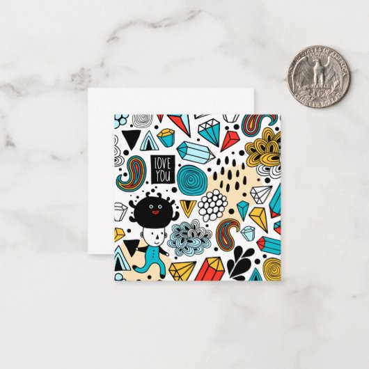 verrückter Kopf Mitteilungskarte (Vorderseite/Rückseite Beispiel)