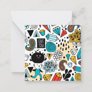 verrückter Kopf Mitteilungskarte