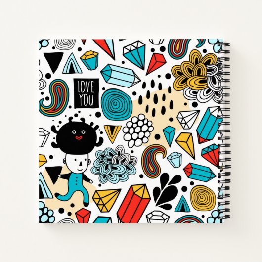 verrückter Kopf Notizblock (Rückseite)