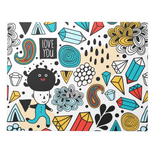 verrückter Kopf Notizblock (Vorderseite)